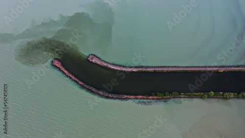 Obraz na płótnie river at the Lake Balaton w salonie