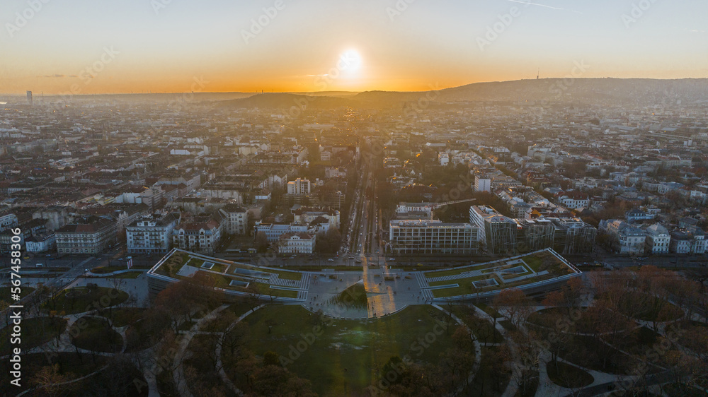 sunset over Budapest