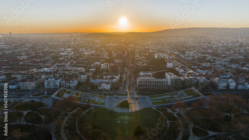 Obraz na płótnie sunset over Budapest w salonie