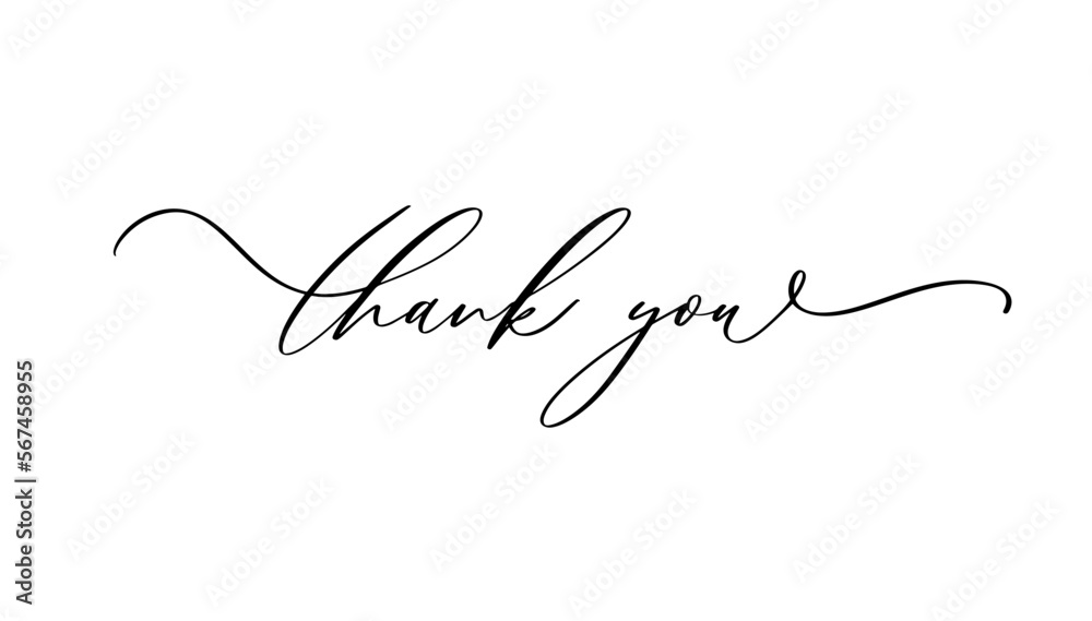 Thank you Hand drawn lettering. Calligraphic Lettering, Vector illustration. Thank you Hand drawn lettering. Calligraphic Lettering, Vector illustration.
