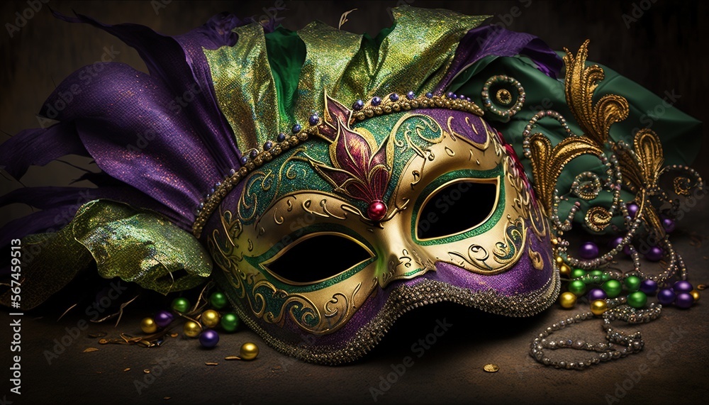 Carnaval Mardi Gras celebration Wallpaper illustration generative ai Carnaval Mardi Gras celebration Wallpaper illustration generative ai