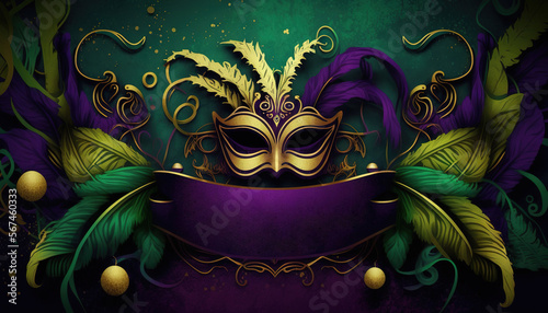 Wallpaper Mural Carnaval Mardi Gras celebration Wallpaper illustration generative ai Torontodigital.ca