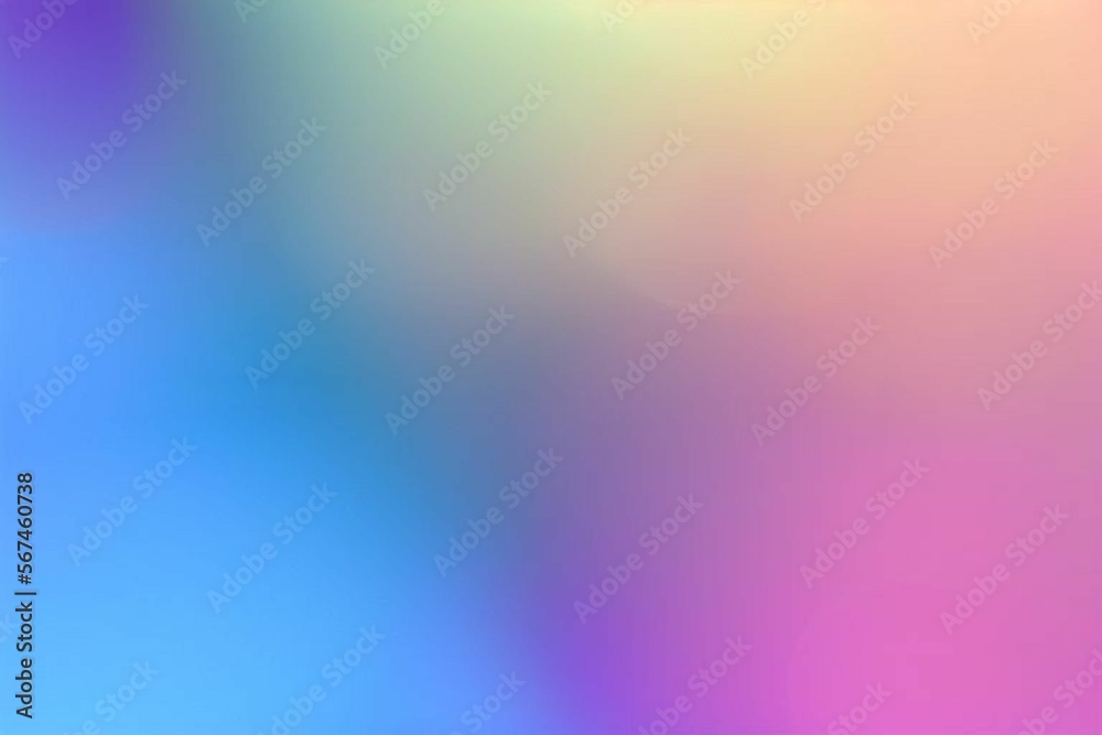 pink blue yellow green blurred smooth gradient background, abstract soft colors background, AI Generative