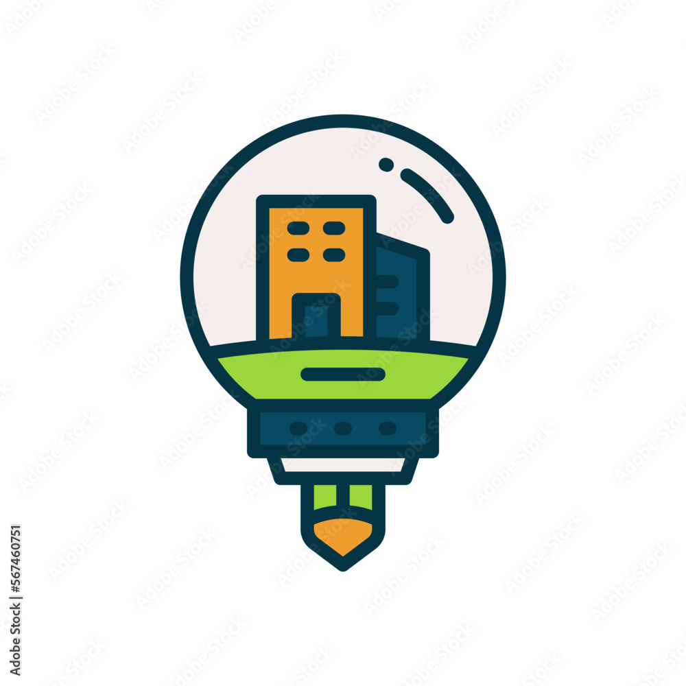 Obraz premium creative city icon for your website, mobile, presentation, and logo design.