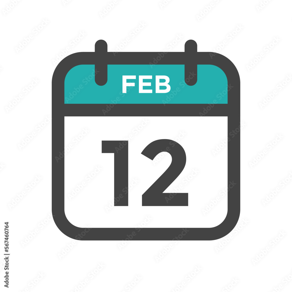 February 12 Calendar Day or Calender Date for Deadlines or Appointment February 12 Calendar Day or Calender Date for Deadlines or Appointment
