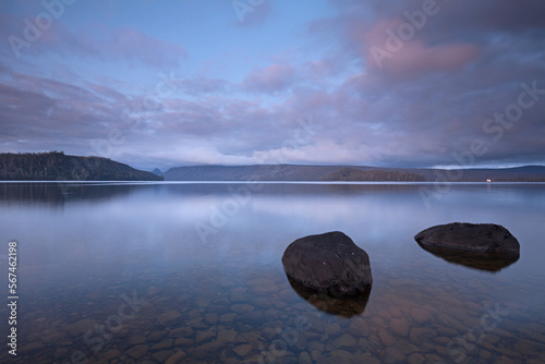 Lake Saint Clair in Cradle Mountain Lake St Clair National Park, Tasmania Australia photo