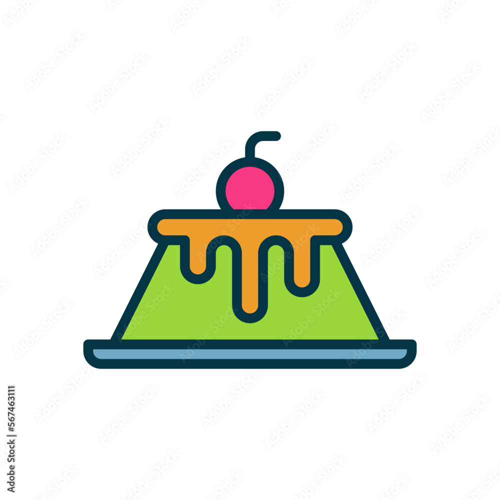 Obraz premium pudding icon for your website, mobile, presentation, and logo design.