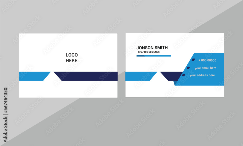 Double sided creative visiting card template
