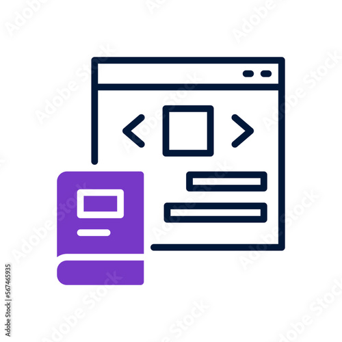 online bookstore icon for your website, mobile, presentation, and logo design.