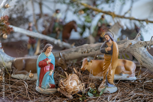 Traditional figurines of Bethlehem, Majorca, Balearic Islands, Spain