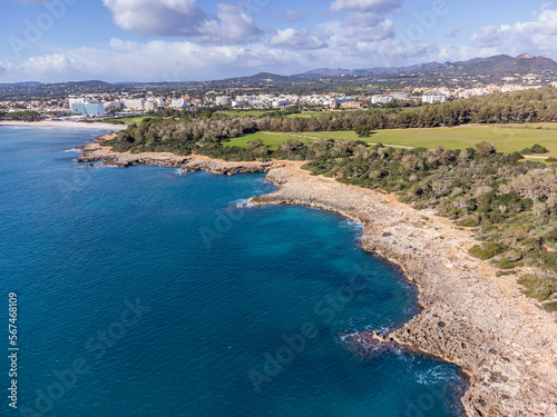 place of the republican landing at Punta de Amer, location of the battle of mallorca, Son Servera, Majorca, Balearic Islands, Spain