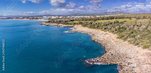 place of the republican landing at Punta de Amer, location of the battle of mallorca, Son Servera, Majorca, Balearic Islands, Spain