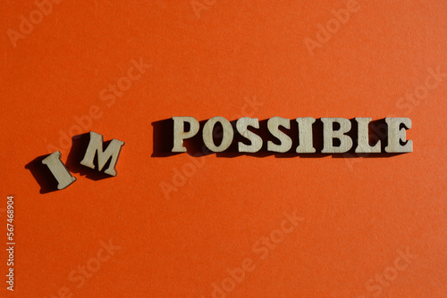 Impossible, Possible, words as banner headline