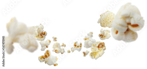 Flying delicious popcorn cut out