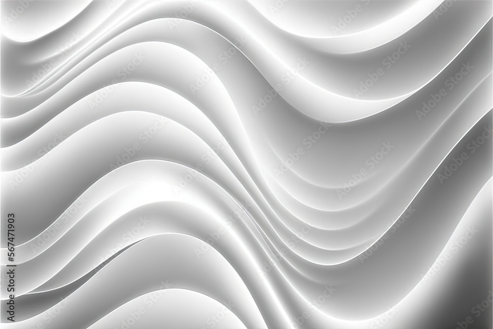 an abstract white background with wavy lines and curves in the center ...