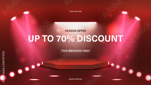 stage with spotlight banner design post