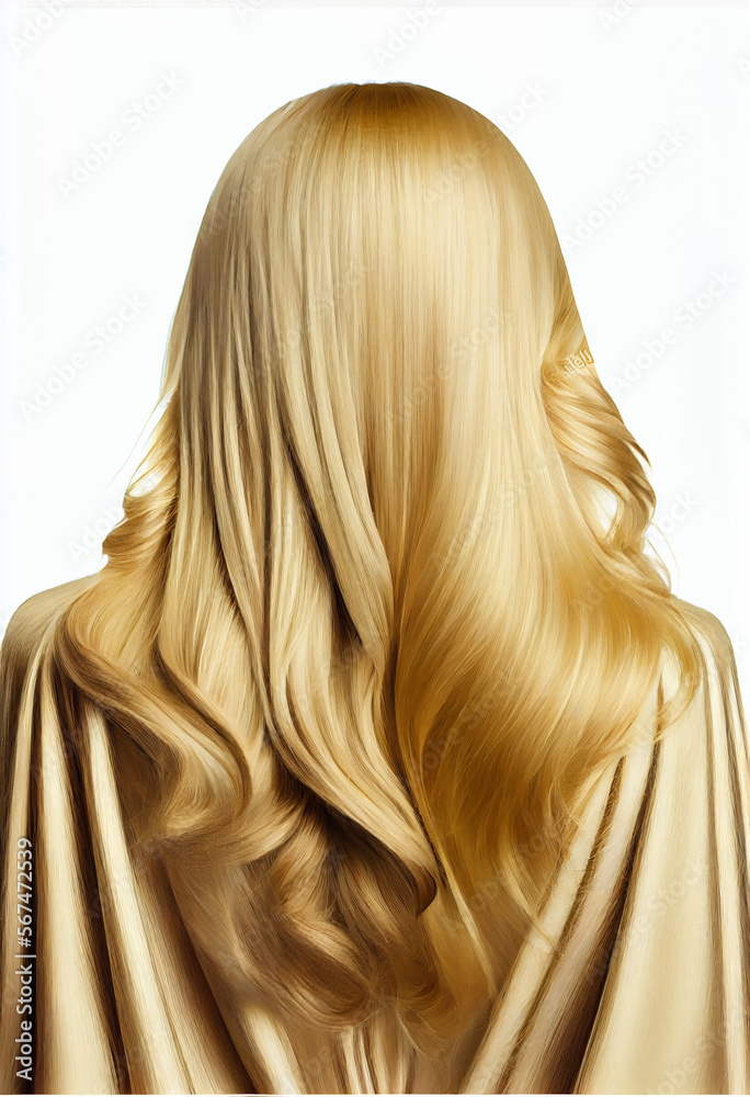 Naklejka premium Beautiful woman hairstyle, back view.