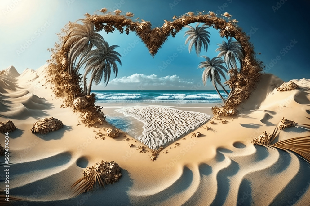 Heart Shaped Portal created using Generative AI technology