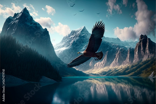 Flight of Majesty: Exploring the Serenity and Wilderness of Alpine Landscapes