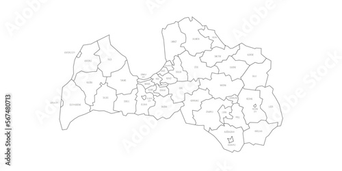 Latvia political map of administrative divisions photo