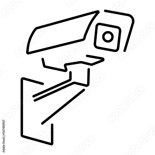 cctv icon on white background, vector illustration.