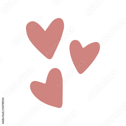 Vector heart shapes symbol design on white. Vector illustration