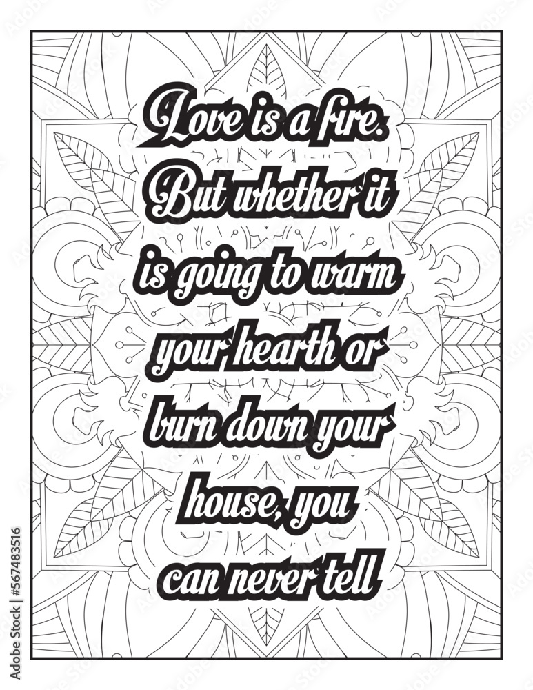 Love Quotes. motivational quotes coloring pages design .inspirational words coloring book pages ...
