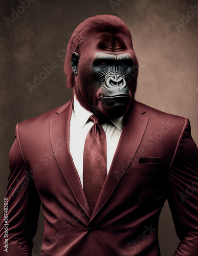 The gorilla. A beautiful animal in costume.