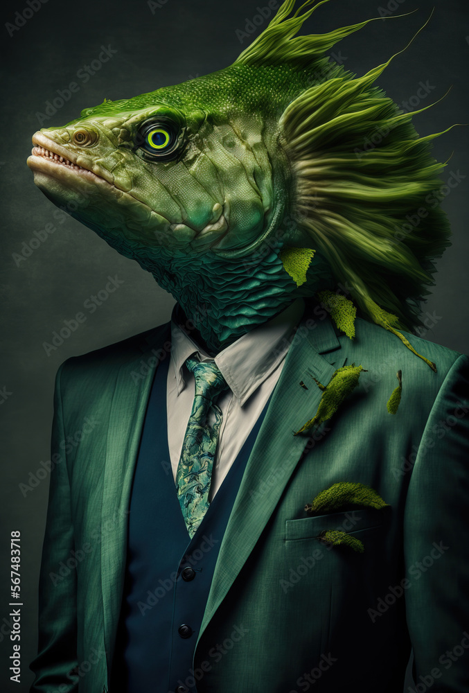 The kelpfish. A beautiful animal in a costume. The kelpfish. A beautiful animal in a costume.