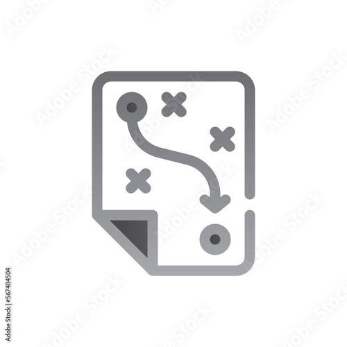 strategy two tone gradient icon