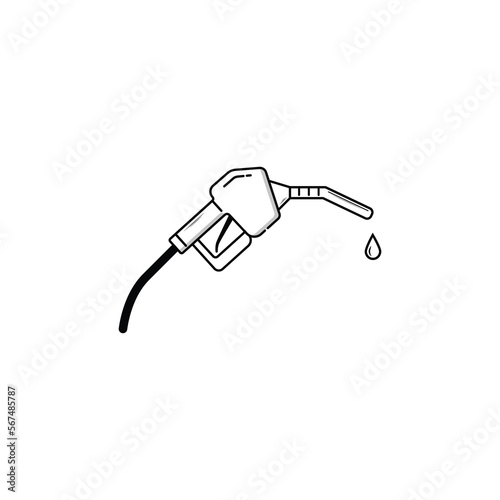 Gasoline nozzle icon isolated vector graphics
