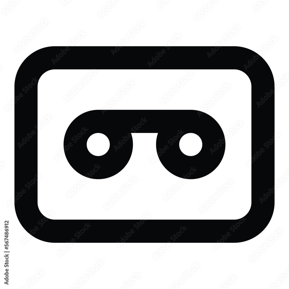 cassette icon for web ui design cassette icon for web ui design