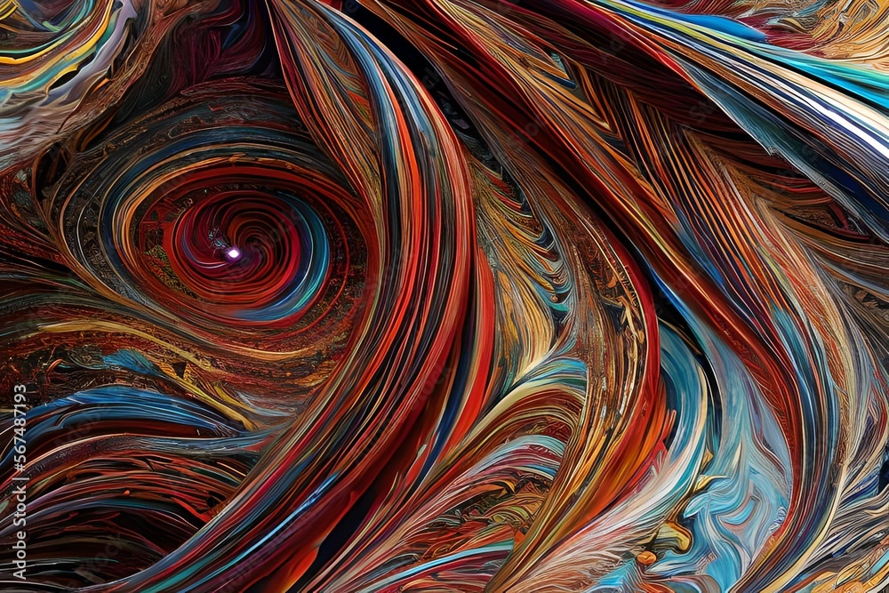 An Artistic Swirling Conglomeration of Color Generative AI