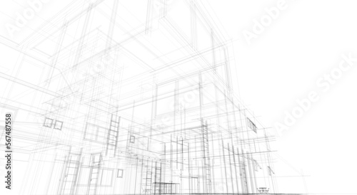 sketch of a house