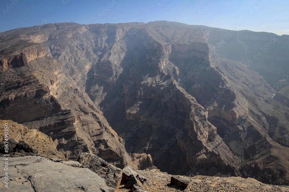 Wadi Ghul Canyon general landscape, Oman 
