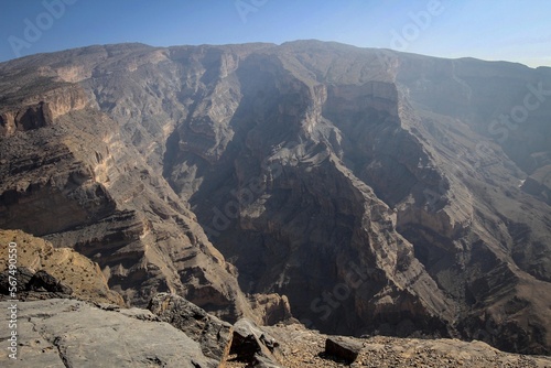 Wadi Ghul Canyon general landscape, Oman 