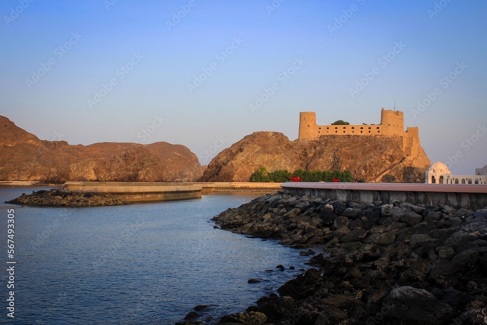 Al Jalali Fort view in Muscat, Oman