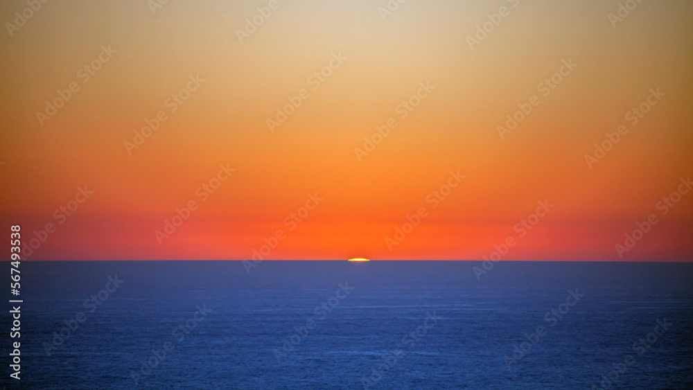 Beautiful sunset over the sea surface of the Atlantic Ocean. Beautiful sunset over the sea surface of the Atlantic Ocean.