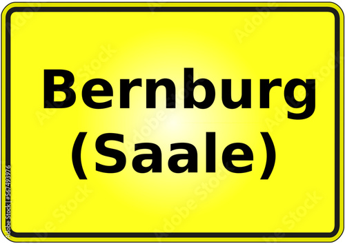 Ortseingangsschild Deutschland Stadt Bernburg 