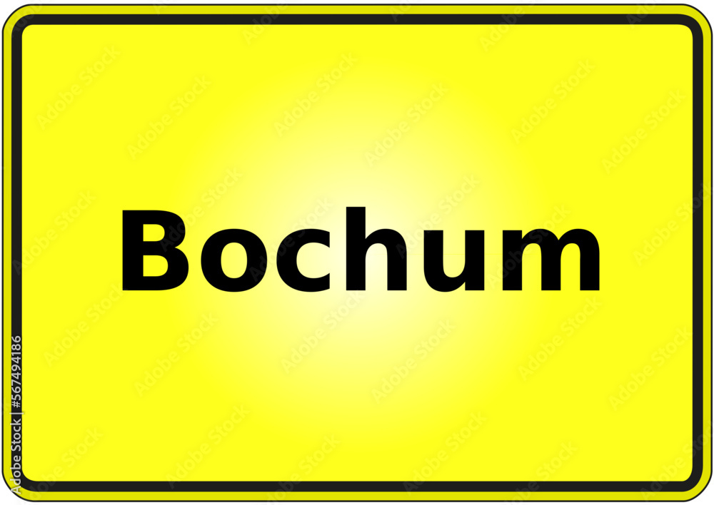 Ortseingangsschild Deutschland Stadt Bochum Ortseingangsschild Deutschland Stadt Bochum