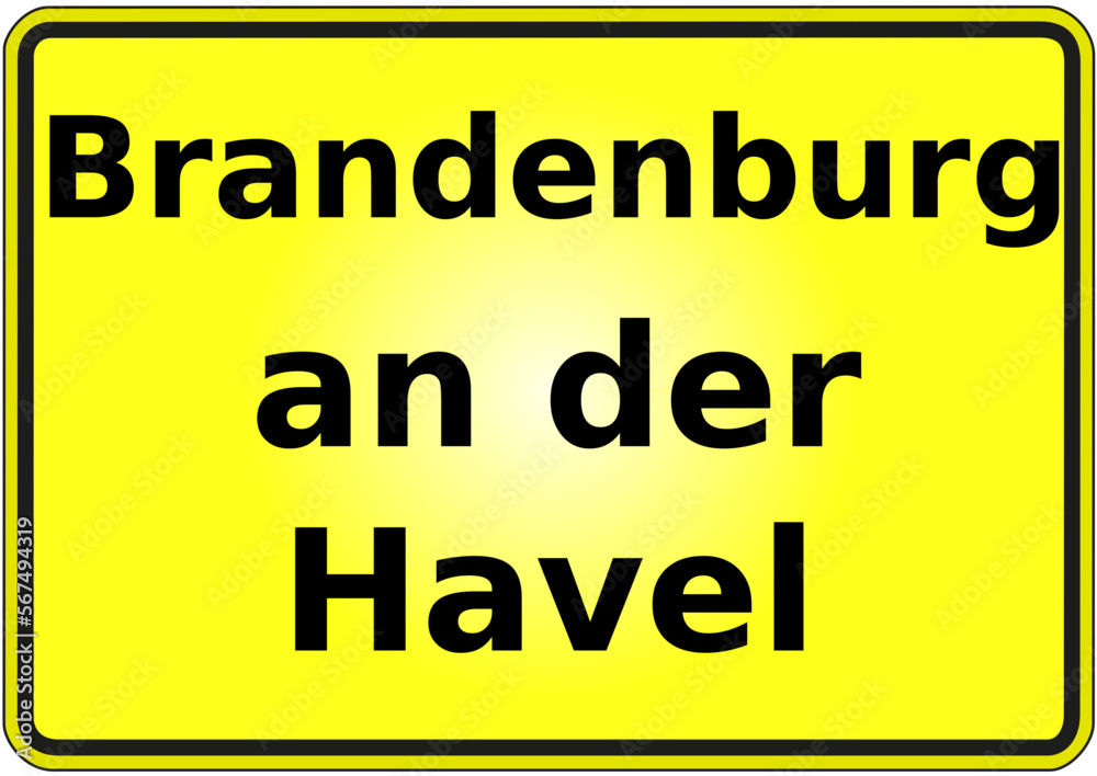Fototapeta premium Ortseingangsschild Deutschland Stadt Brandenburg an der Havel