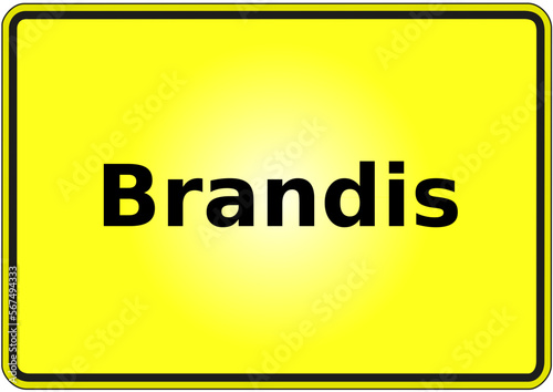 Ortseingangsschild Deutschland Stadt Brandis
