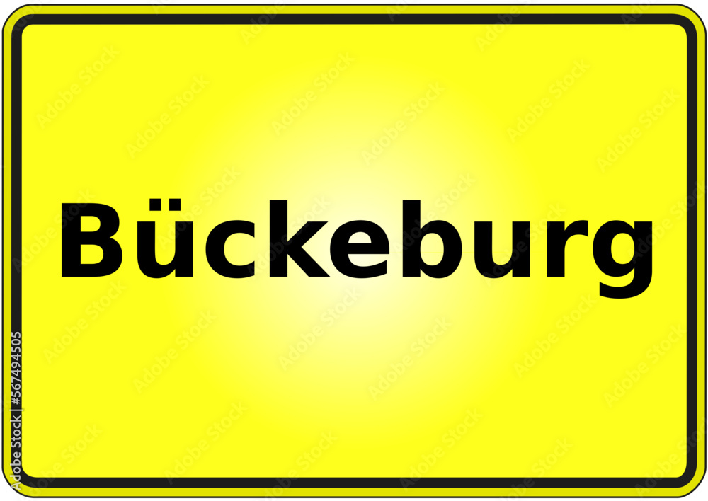 Ortseingangsschild Deutschland Stadt Bückeburg Ortseingangsschild Deutschland Stadt Bückeburg