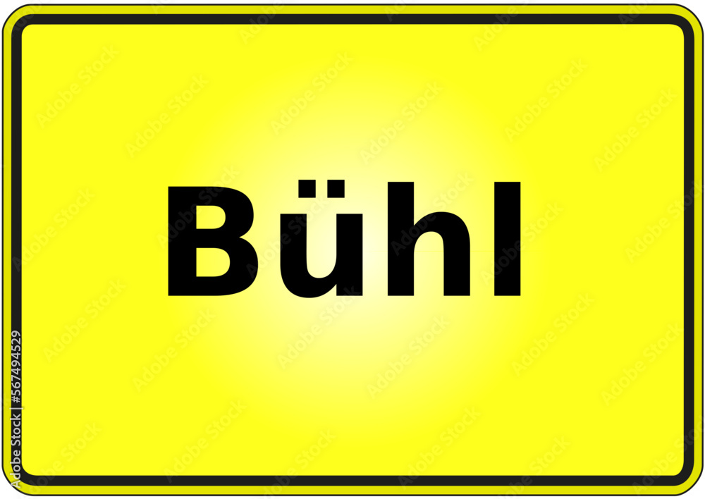 Ortseingangsschild Deutschland Stadt Bühl Bühl Ortseingangsschild Deutschland Stadt Bühl Bühl