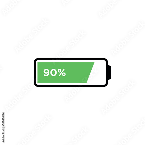 Battery Power Indicator Icon Vector