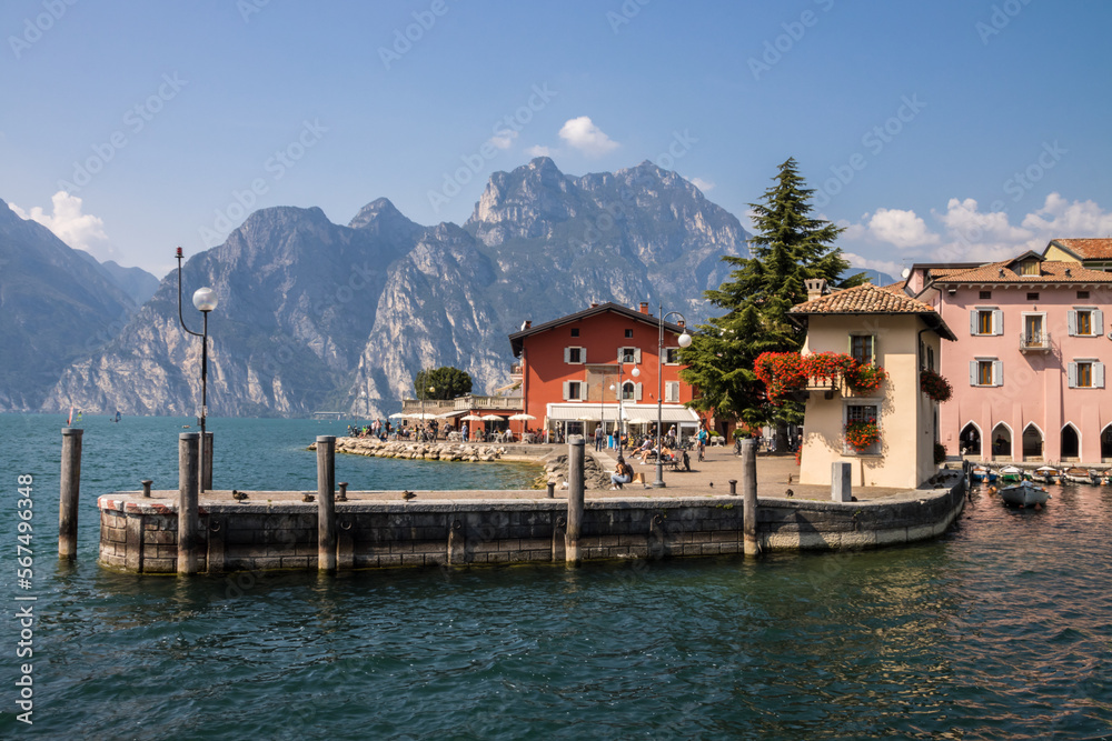 Summer day in Torbole resort on Lake Garda