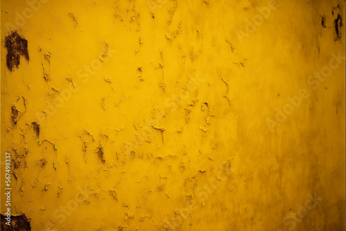 Rough unsmooth yellow wall texture photo