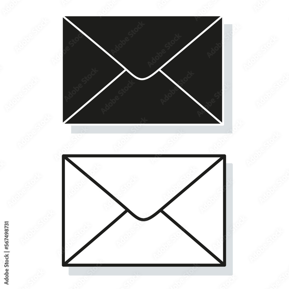 Icon of mail envelope. Vector Illustration Icon of mail envelope. Vector Illustration