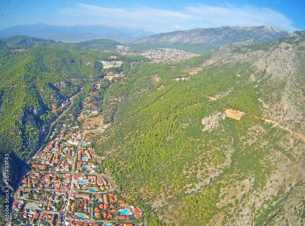 Aerial view of Oludeniz in Turkey	