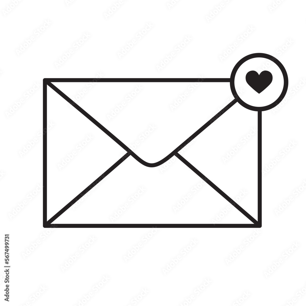 Icon of mail envelope. Vector Illustration Icon of mail envelope. Vector Illustration